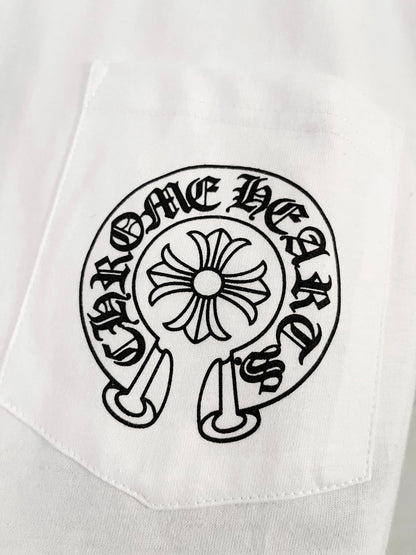 BVG / 크롬하츠 크로스 플라워 프린트 포켓 반팔 티