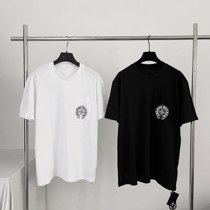 BVG / 크롬하츠 크로스 플라워 프린트 포켓 반팔 티