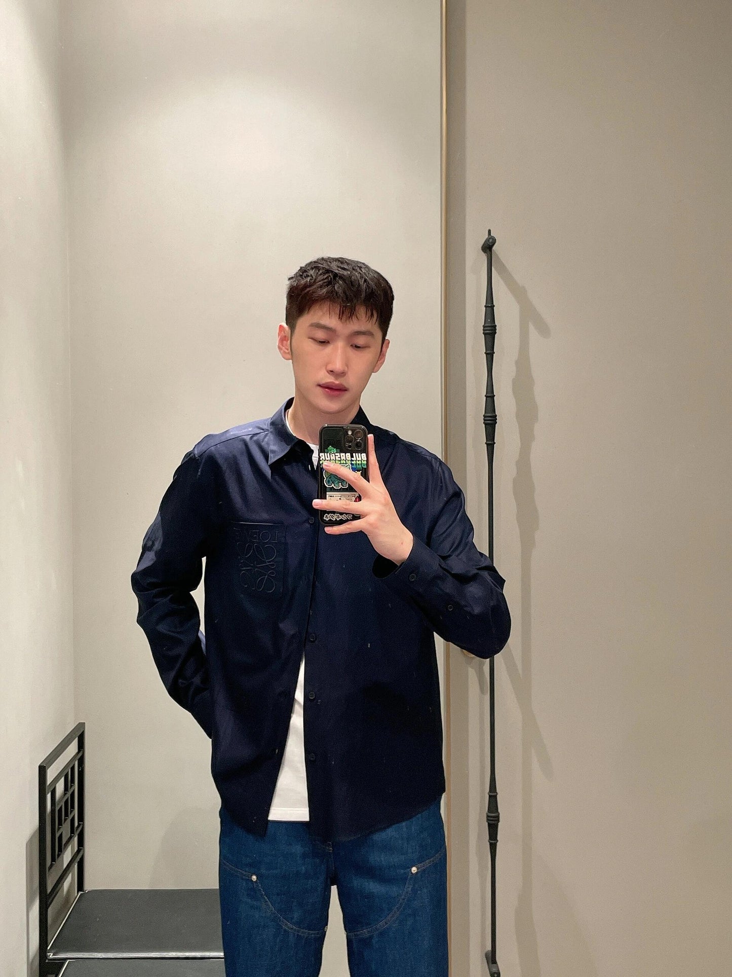 BVG / 루이비통 포켓 자수 셔츠