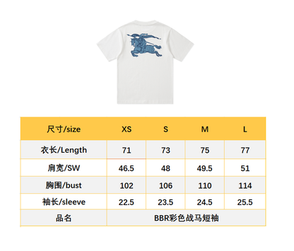 BVG / 버버리 컬러 마전사 반팔 티셔츠