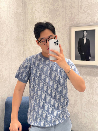 BVG / 디올 자카드 니트 반팔