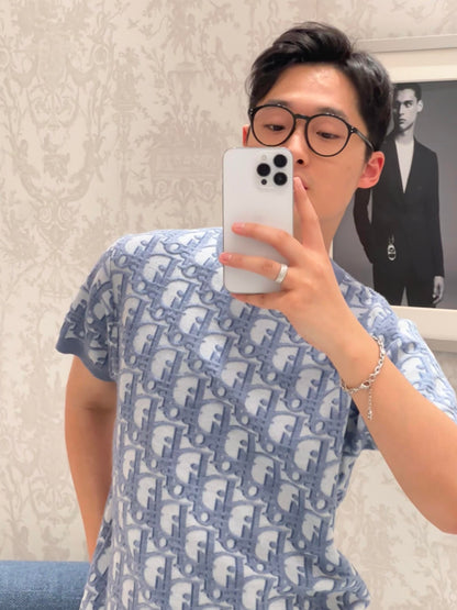 BVG / 디올 자카드 니트 반팔