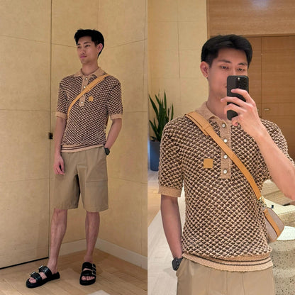 BVG / 루이비통 반팔 니트 망사 폴로셔츠
