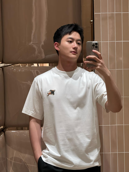 BVG / 버버리 체크 칫솔자수 반팔 티셔츠