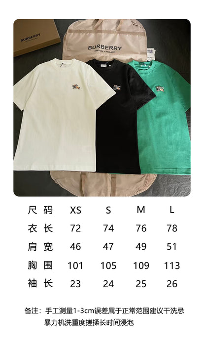 BVG / 버버리 체크 칫솔자수 반팔 티셔츠