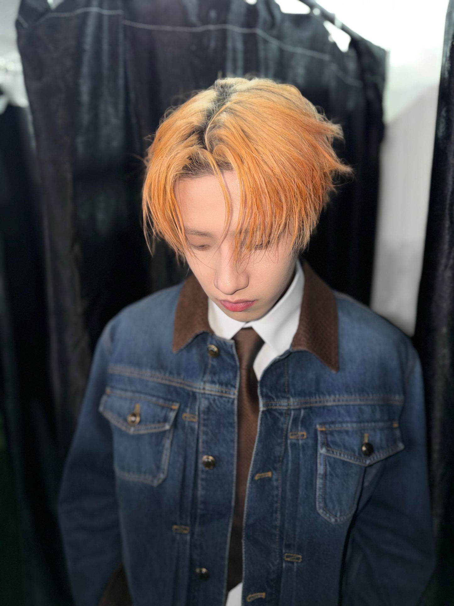 BVG / 루이비통 가죽 칼라 데님 자켓