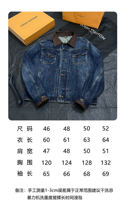 BVG / 루이비통 가죽 칼라 데님 자켓