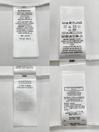 BVG / 버버리 체크 장식 면 티셔츠