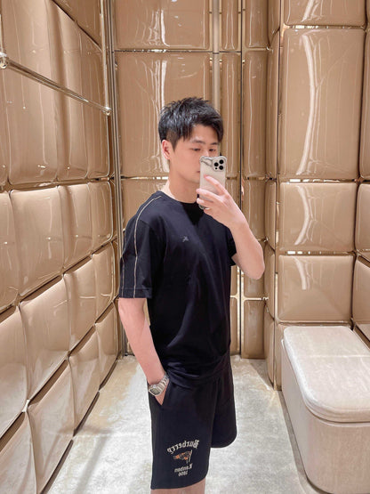 BVG / 버버리 깃발 자수 면 반바