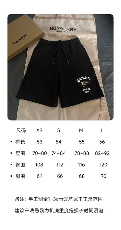 BVG / 버버리 깃발 자수 면 반바