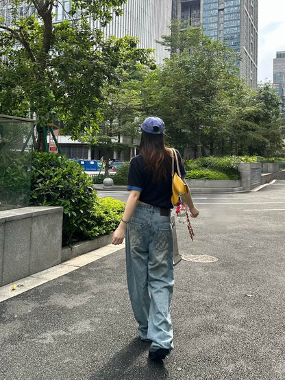 BVG / 루이비통 포켓 자수 데님 바지