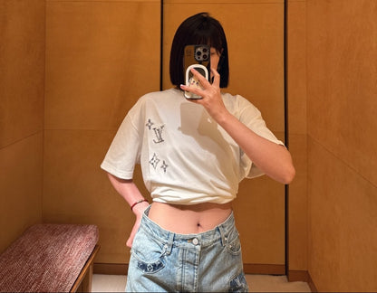 BVG / 루이비통 컬러대비 자수 화문 반팔 티셔츠