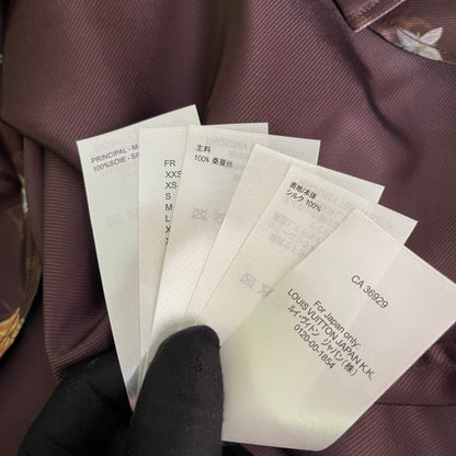 BVG / 루이비통 레터링 실크 프린트 셔츠