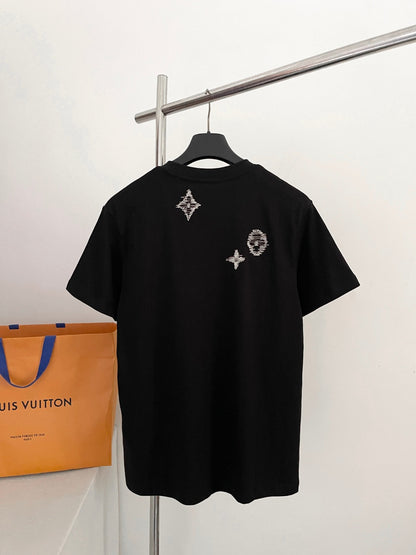 BVG / 루이비통 컬러대비 자수 꽃 반팔