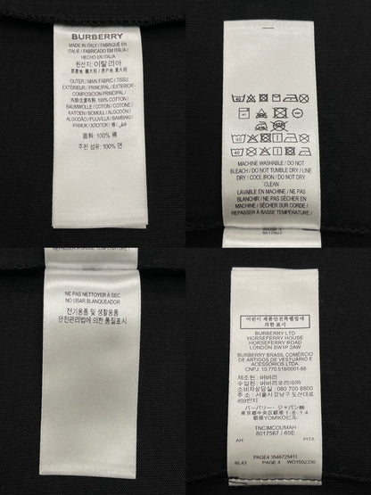 BVG / 버버리 체크 깃발 무늬 면 티셔츠
