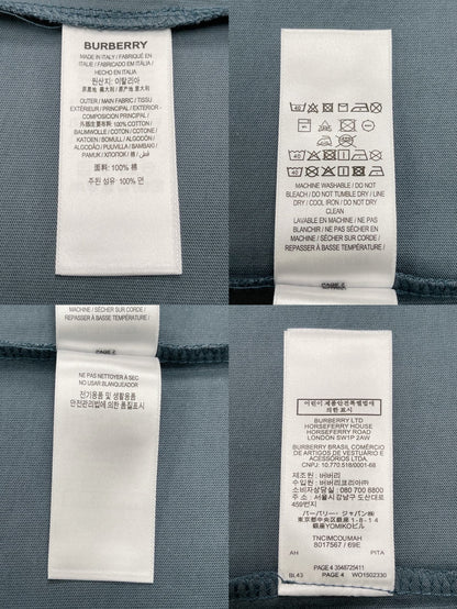 BVG / 버버리 체크 깃발 무늬 면 티셔츠