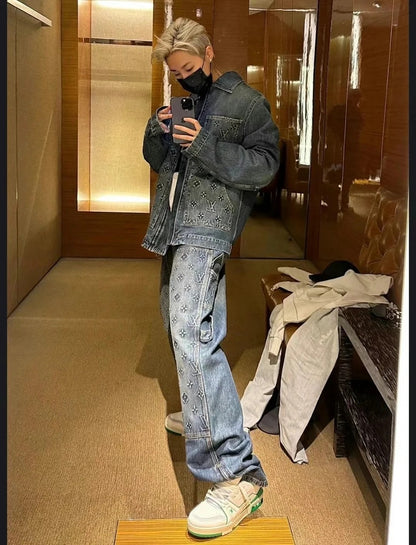 BVG / 루이비통 부조 패턴 긴바지