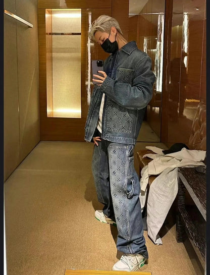 BVG / 루이비통 부조 패턴 긴바지