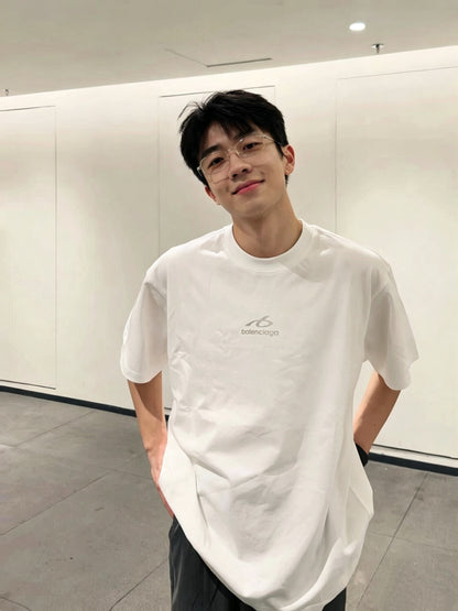 BVG / 발렌시아가 링 로고 3M 반팔 티셔츠