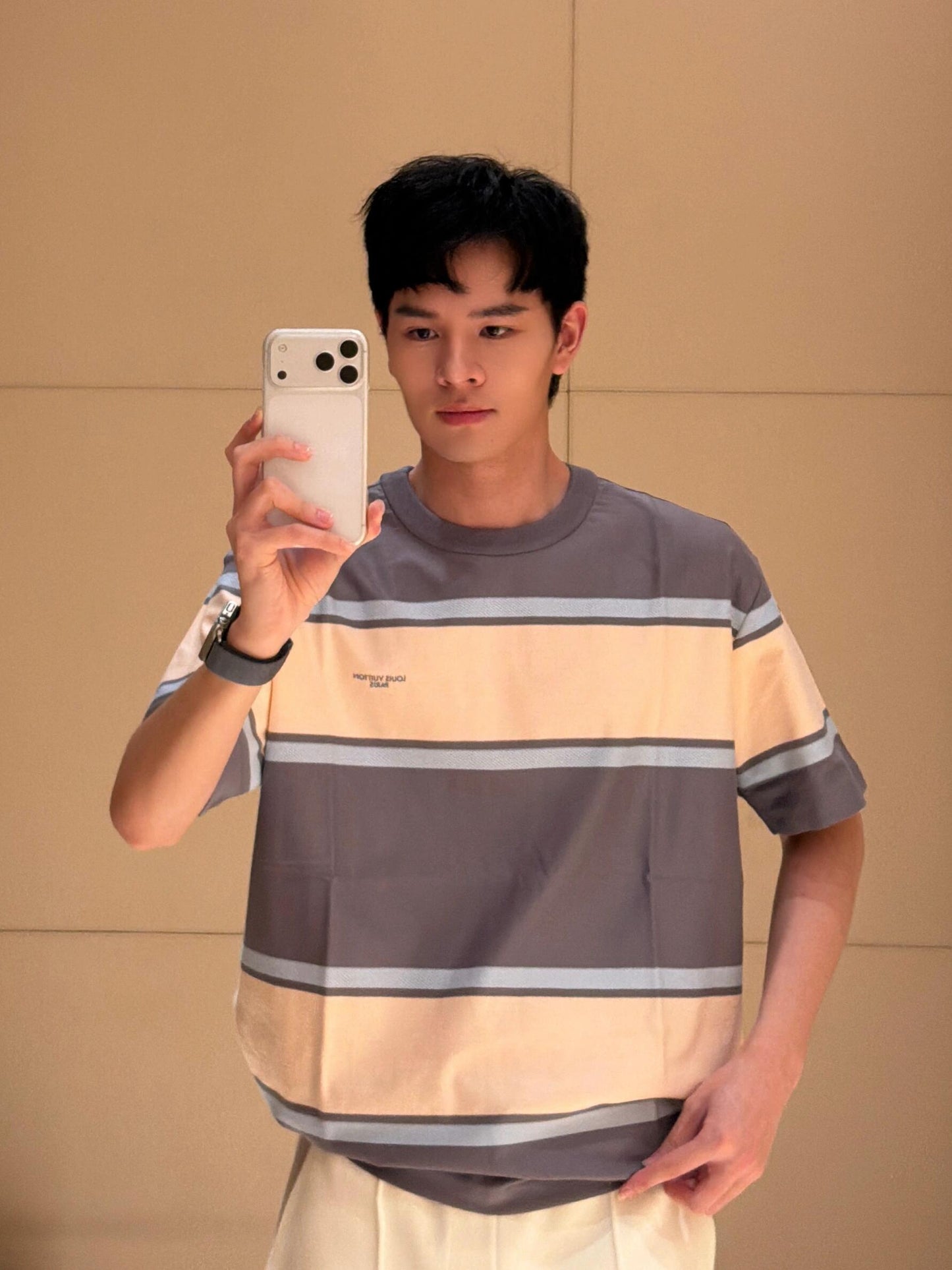 BVG / 루이비통 스트라이프 반팔 티셔츠