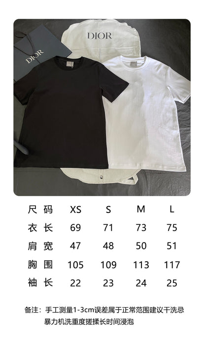 BVG / 디올 작은 CD 문자수놈 반팔티