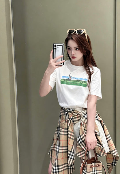 BVG / 버버리 미로 패턴 반팔 티셔츠