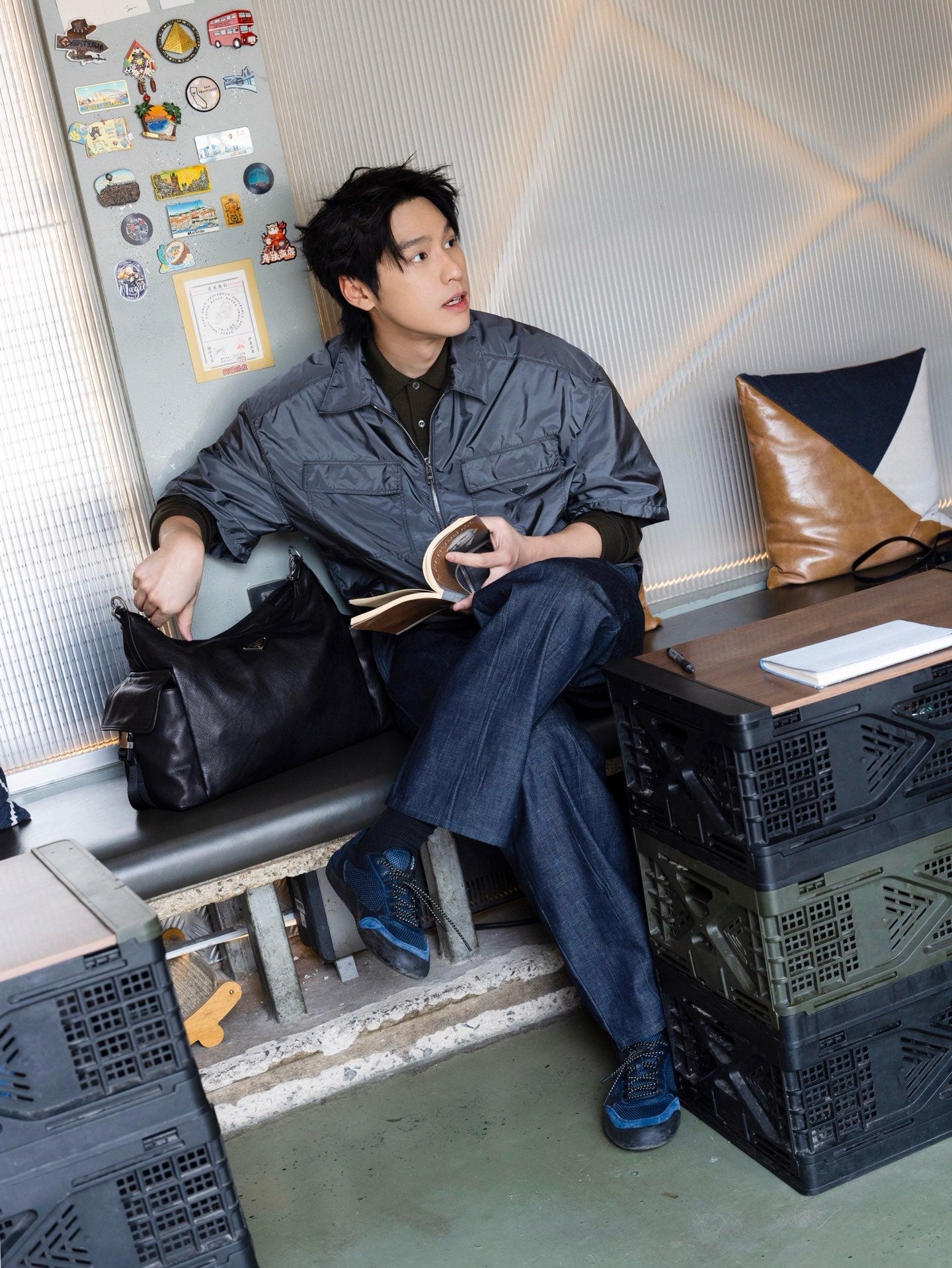 BVG / 프라다 삼각마크 포켓 나일론 셔츠