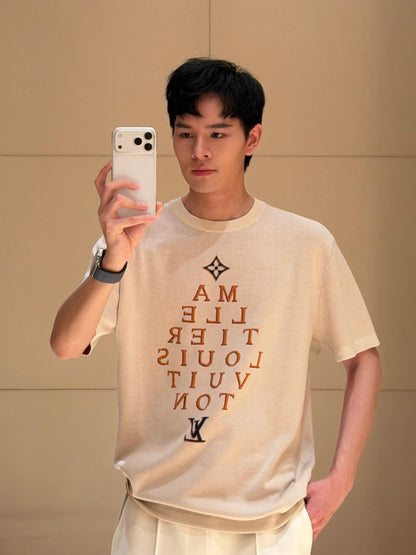 BVG / 루이비통 마크 라운드넥 반팔 티셔츠