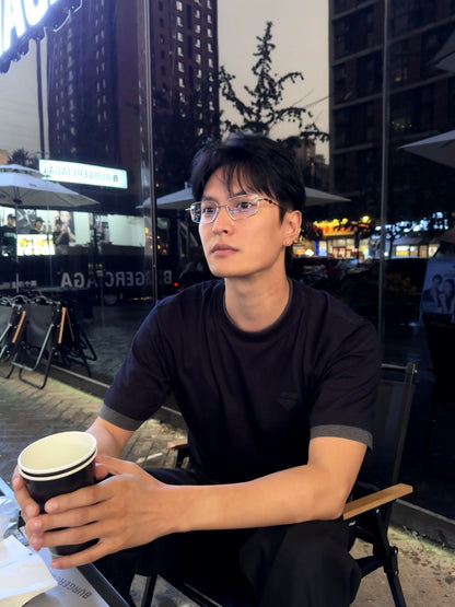 BVG / 프라다 이중레이어 가짜 디자인 면 티셔츠