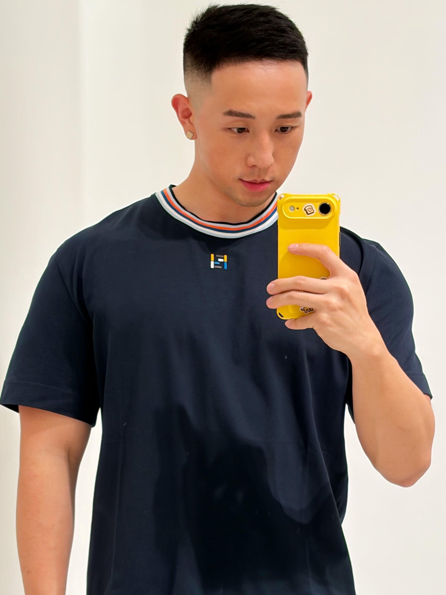 BVG / 펜디 투톤 자수 반팔 티셔츠