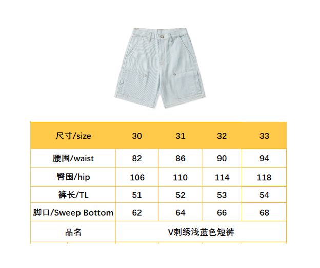BVG / 루이비통 라이트블루 데님 반바지