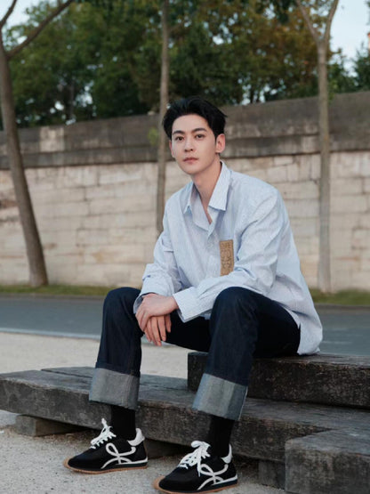 BVG / 루이비통 면 소재 스트라이프 셔츠