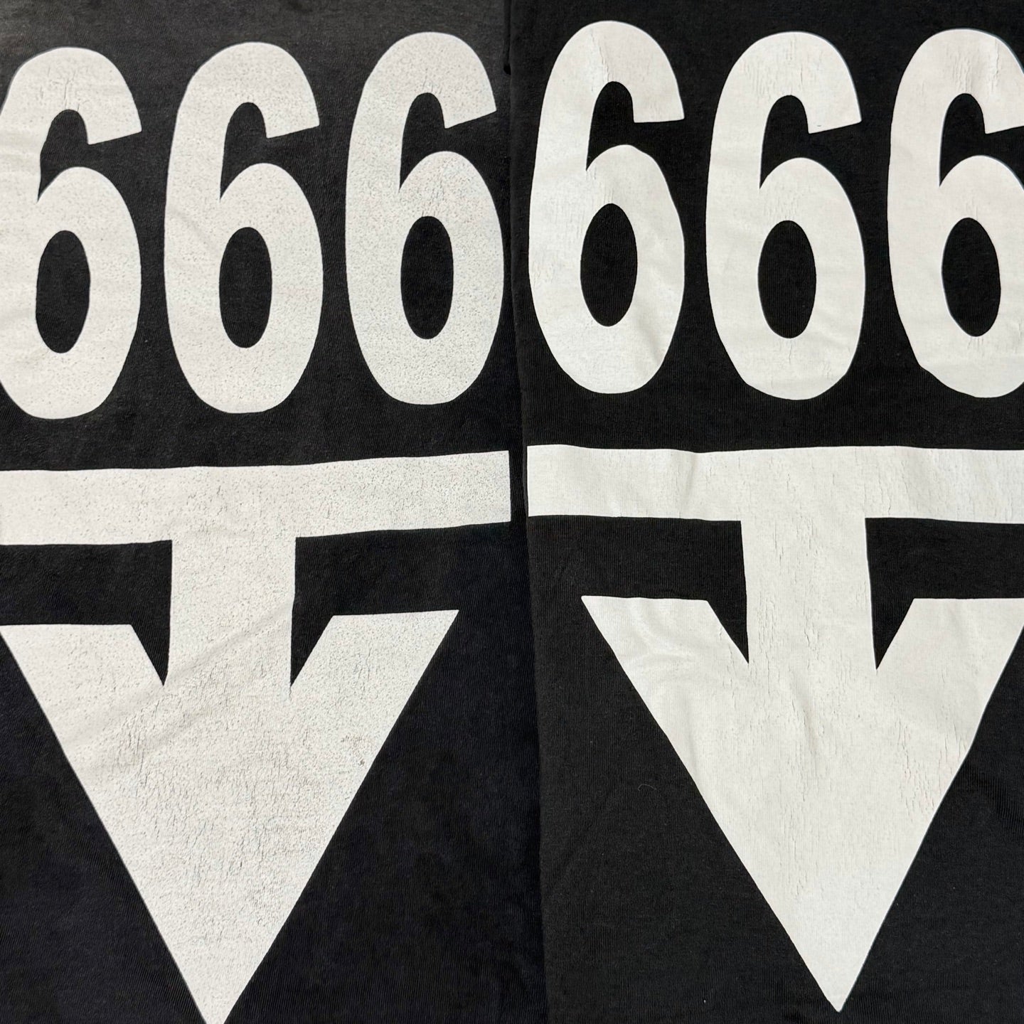 scn / 입생로랑 해골 자유의 여신 666 프린트 빈티지 워시드 반팔 티셔츠