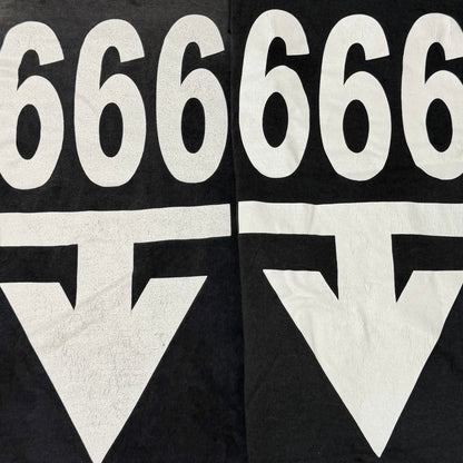 scn / 입생로랑 해골 자유의 여신 666 프린트 빈티지 워시드 반팔 티셔츠