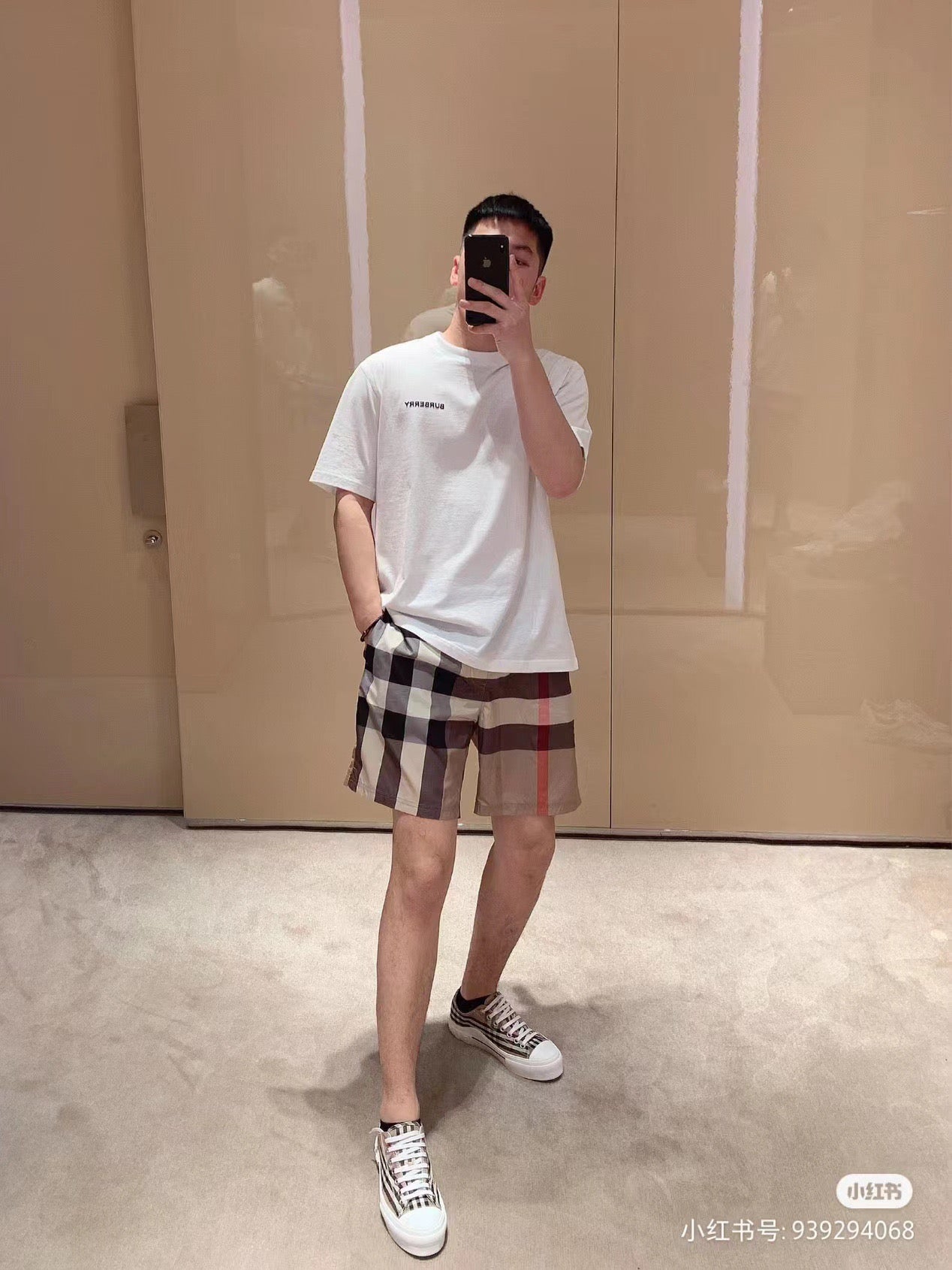 scn / 버버리 가벼운 통기성 반바지