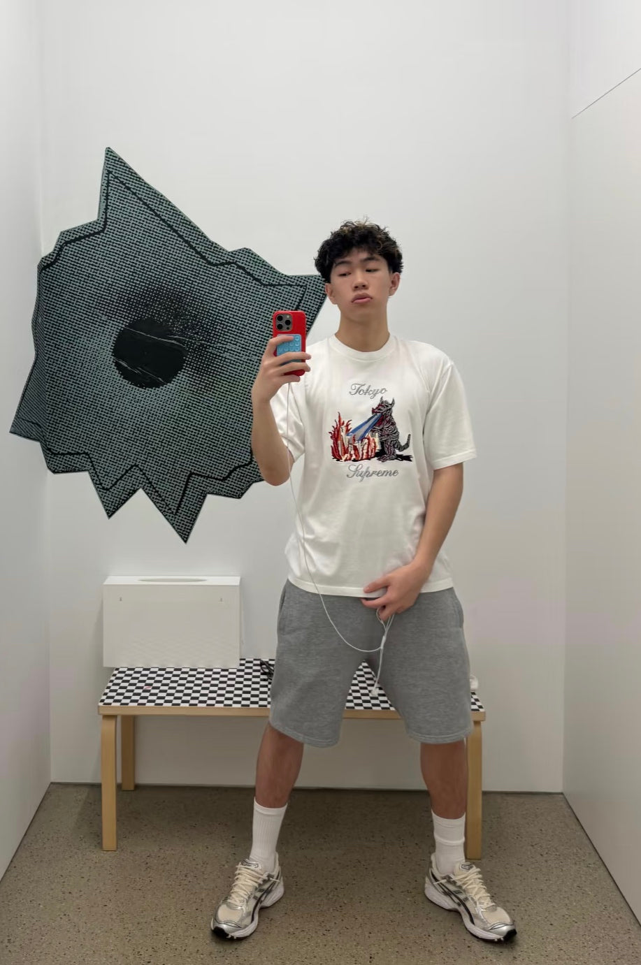 scn / 슈프림 몬스터 자수 반팔 티셔츠