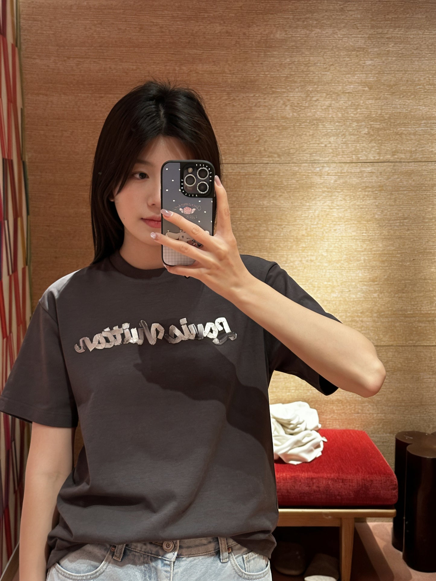 BVG / 루이비통 그라데이션 리본 테이프 티셔츠