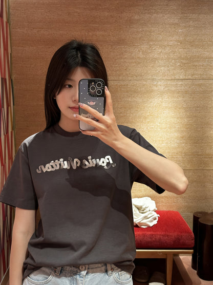 BVG / 루이비통 그라데이션 리본 테이프 티셔츠