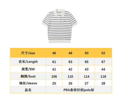 BVG / 프라다 문자 스트라이프 폴로 니트