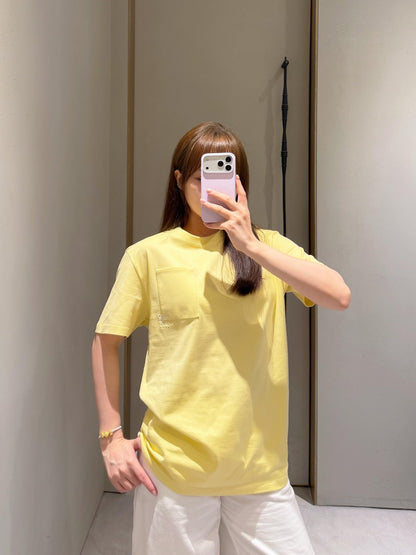 BVG / 루이비통 로고 포켓 라운드넥 반팔