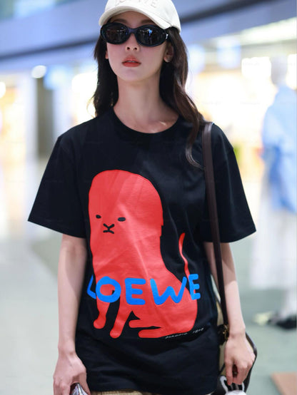 BVG / 루이비통 대형 몬스터 패턴 반팔 셔츠