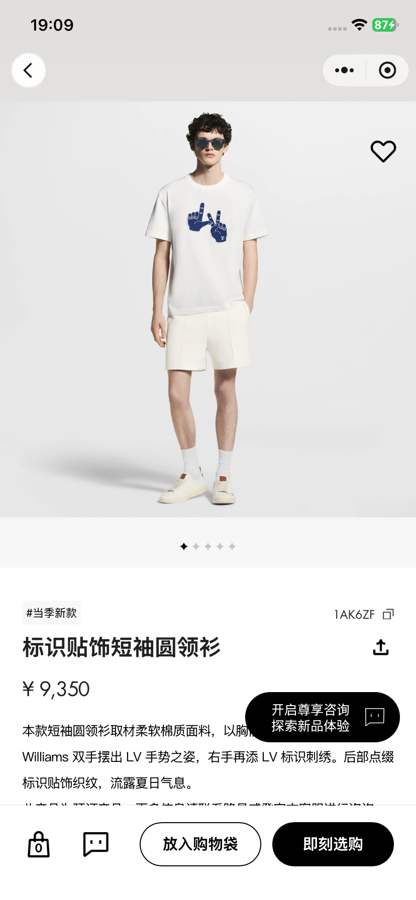 BVG / 루이비통 로고 패치 반팔 니트