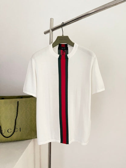 BVG / Gucci Red and Green Stripe Short-Sleeved Knit