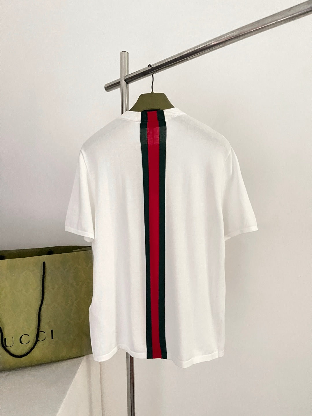 BVG / Gucci Red and Green Stripe Short-Sleeved Knit