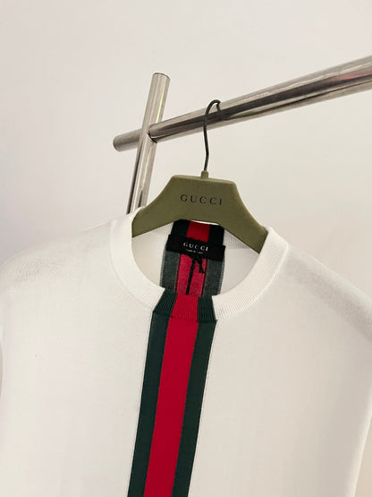 BVG / Gucci Red and Green Stripe Short-Sleeved Knit