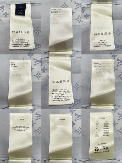 BVG / 루이비통 자카드 조합 반팔 셔츠