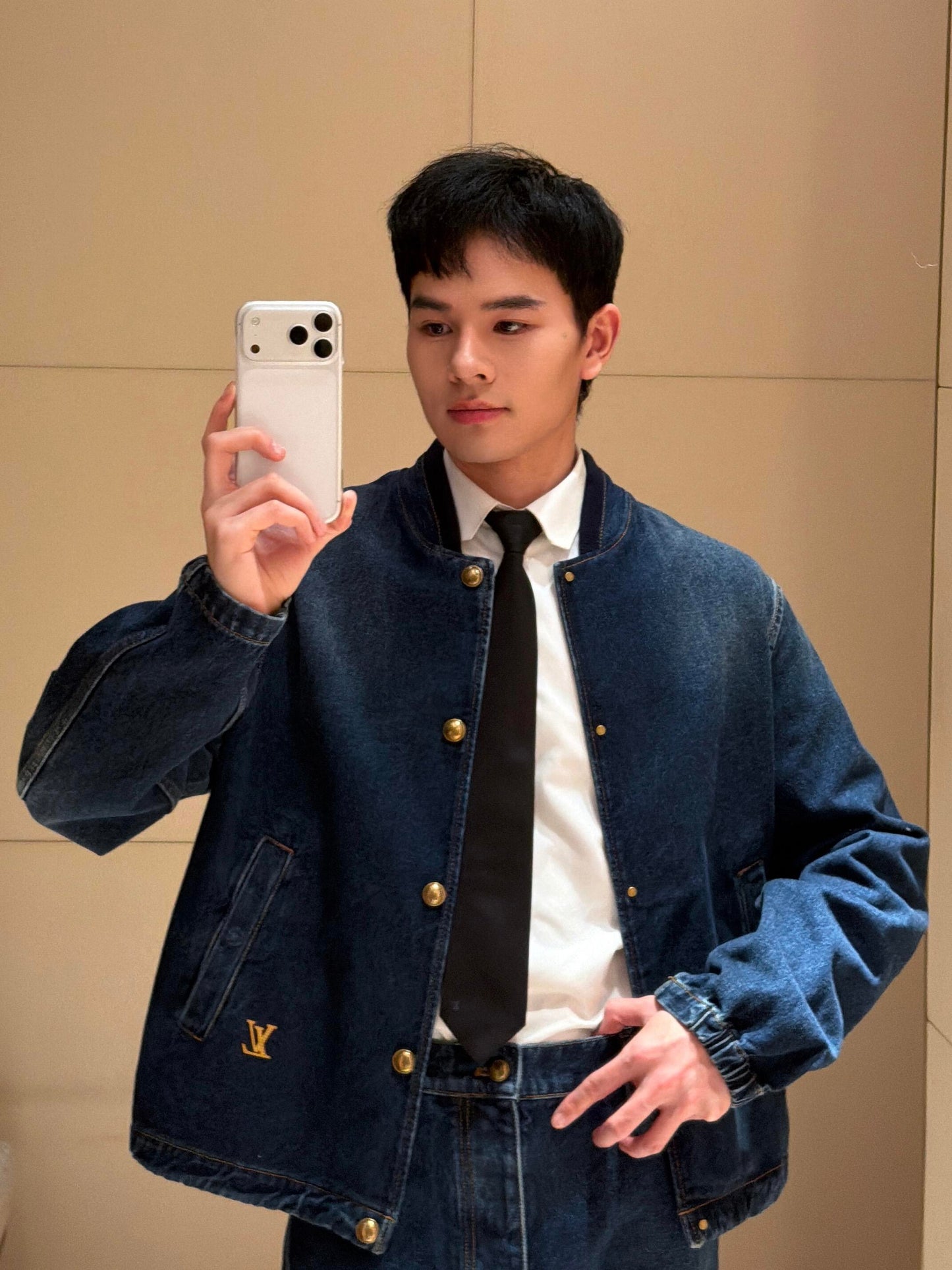 BVG / 디올 브이넥 데님 자켓