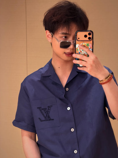 BVG / 루이비통 자수 반팔 셔츠