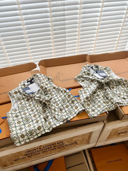 Timo / Louis Vuitton embroidered floral vest