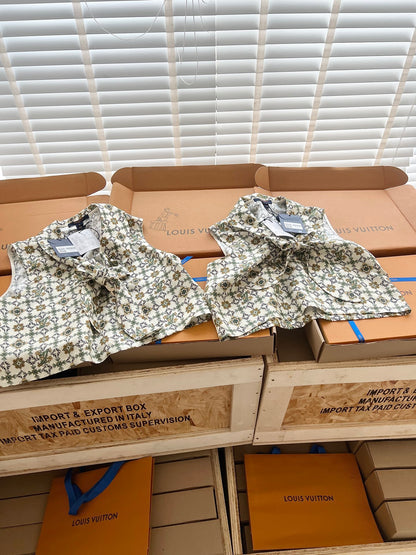 Timo / Louis Vuitton embroidered floral vest